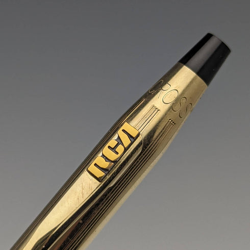 Vintage Cross (CROSS) gold-filled ballpoint pen and pencil set in case